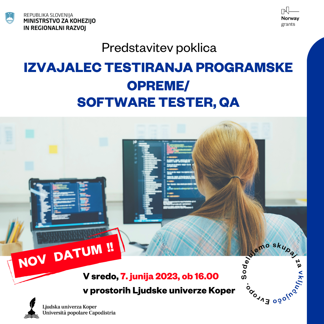 Predstavitev poklica: izvajalec testiranja programske opreme/software tester